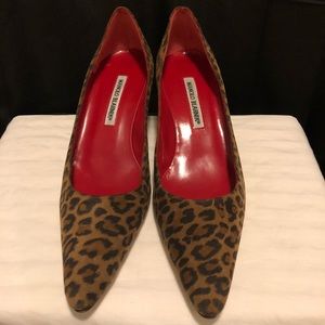 Manolo Blahnik Leopard Print Pumps